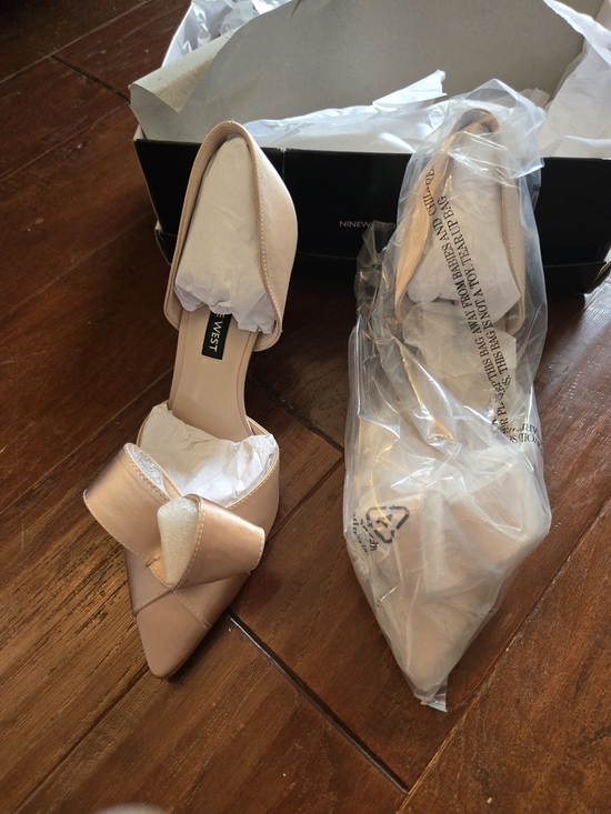 Nine West Shoes - Nine West Women's Blush Satin Pointed-Toe D'Orsay Flats